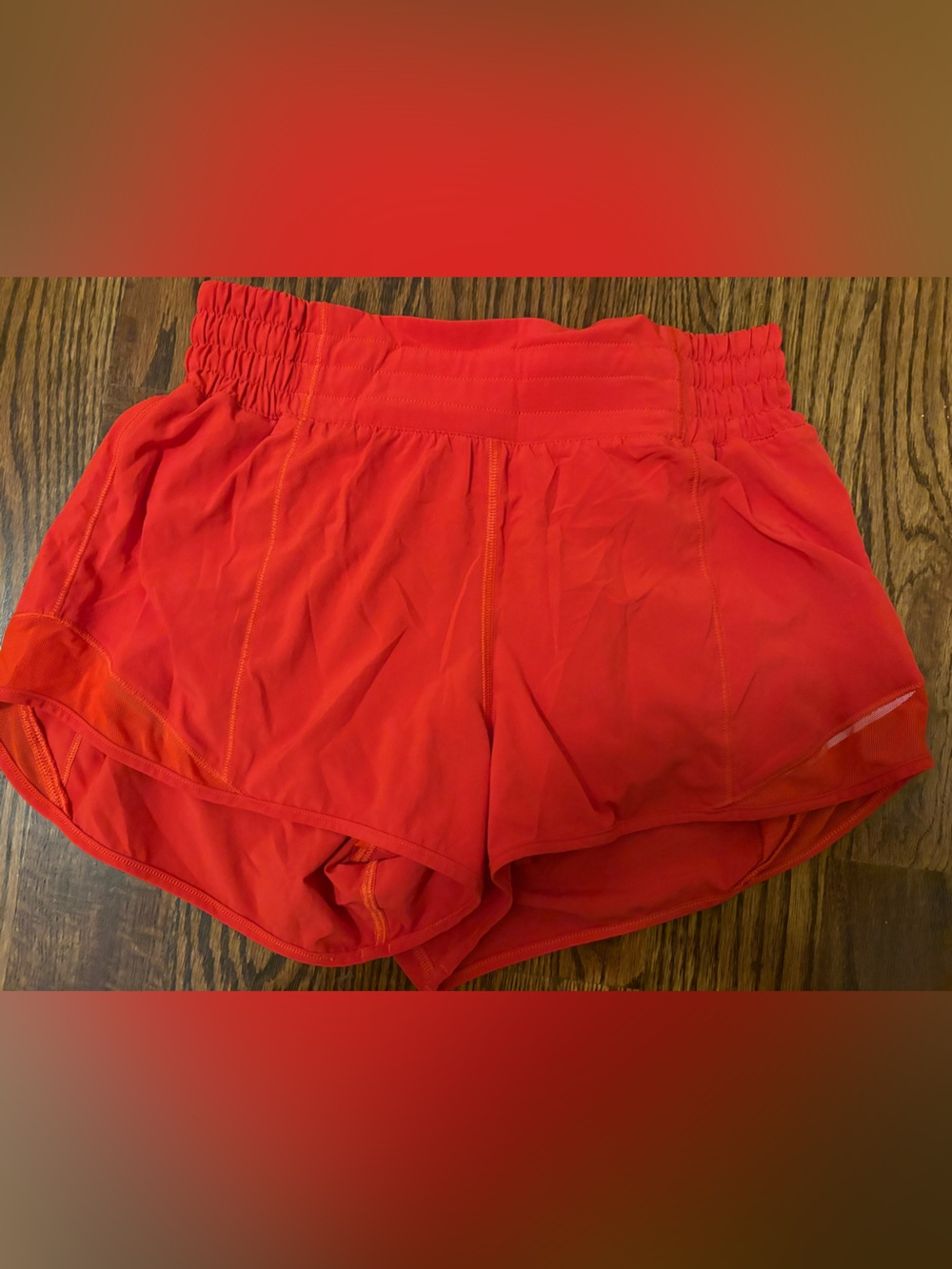 Red Lululemon Hotty Hot shorts size 6